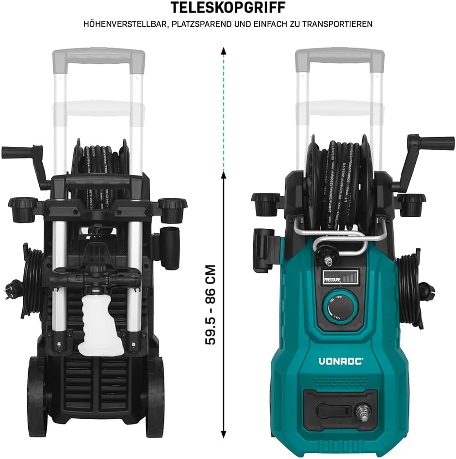 VONROC Hochdruckreiniger - inkl Druckregler - Afbeelding 3
