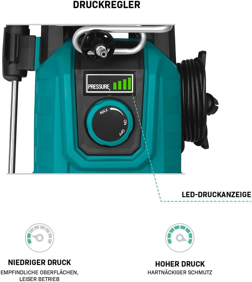 VONROC Hochdruckreiniger - inkl Druckregler - Afbeelding 5