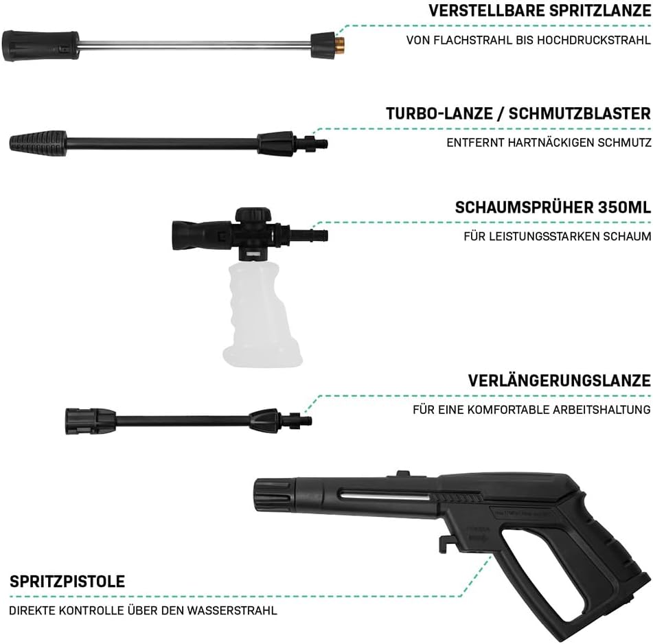 VONROC Hochdruckreiniger - inkl Druckregler - Afbeelding 6