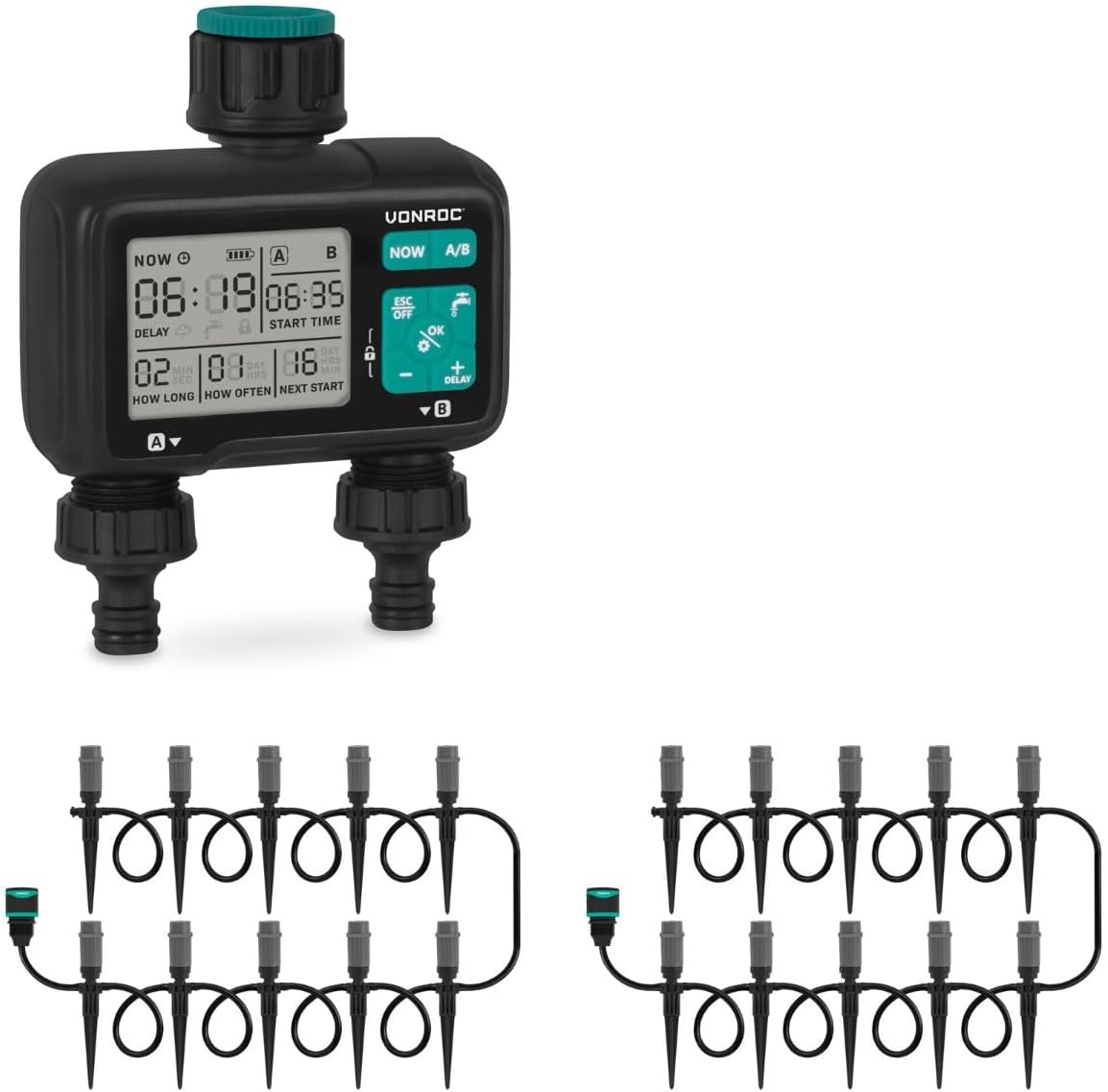 VONROC Wasser-Timer – Bewässerungscomputer